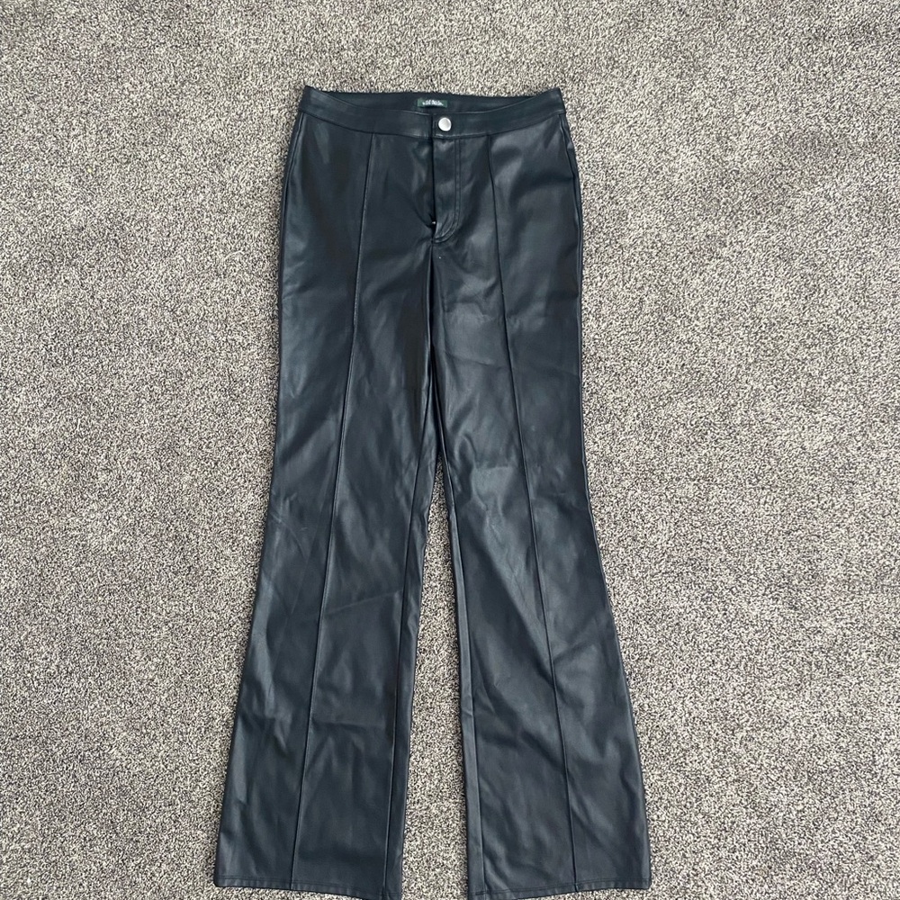 Black Faux Leather Pants